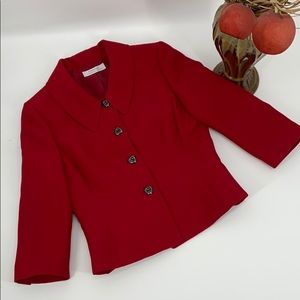 Tahari jacket red color size 12